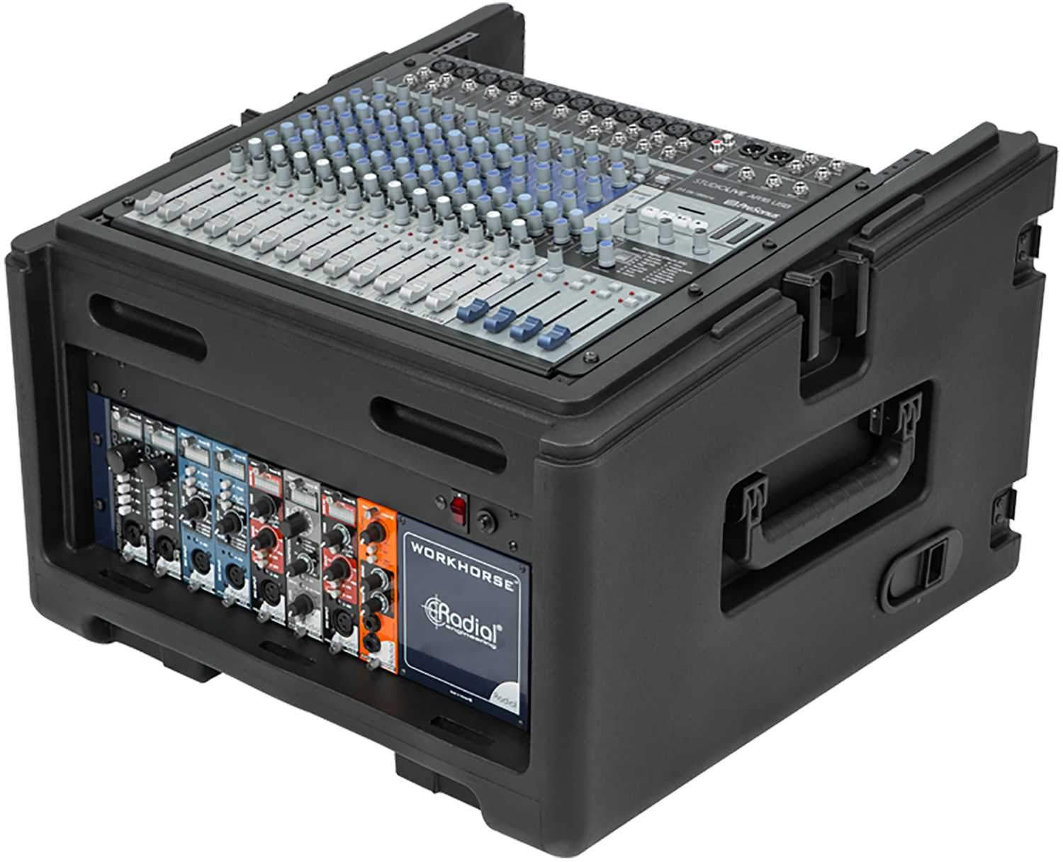 SKB 1SKB-R104W 10U x 4U Rolling Compact Rack Rig - ProSound and Stage Lighting