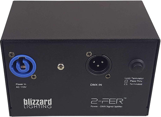 Blizzard 2-FER-3PIN Power & DMX Signal Splitter - Solotech