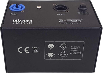 Blizzard 2-FER-3PIN Power & DMX Signal Splitter - ProSound and Stage Lighting