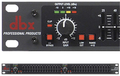 DBX 215 Dual 15 Band 2/3 Octave EQ Wtih XLR & TRS - Solotech