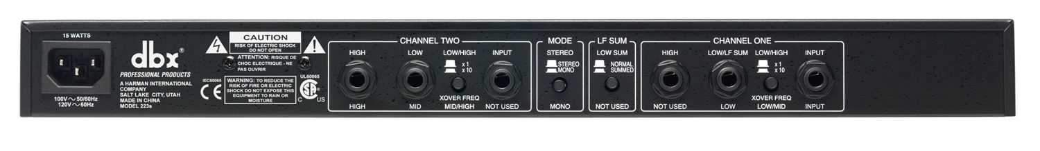 DBX 223S Stereo 2-Way Mono 3-Way Crossover - Solotech