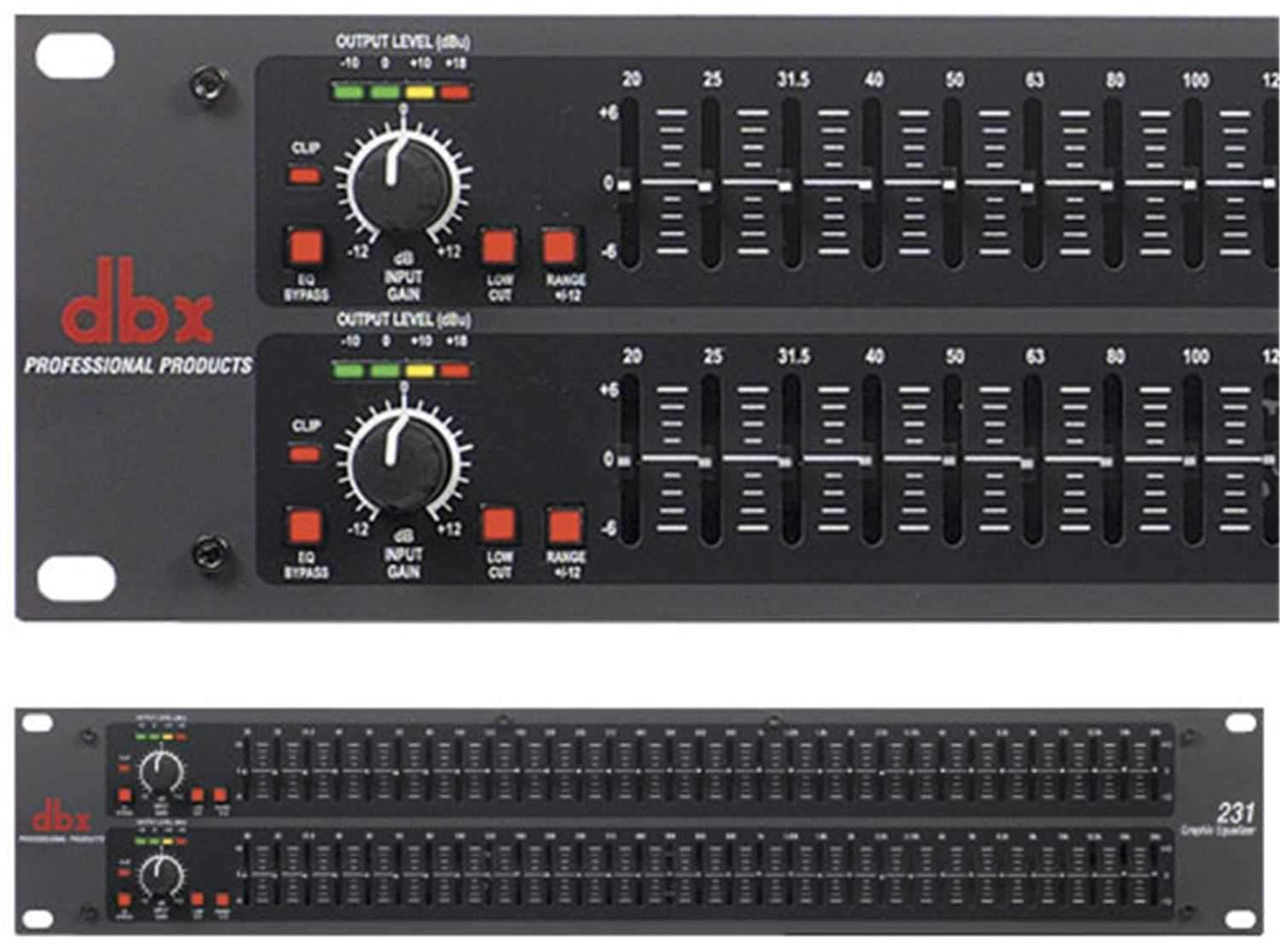 DBX 231 Dual 31 Band 1/3 Octave EQ with XLR & TRS - Solotech