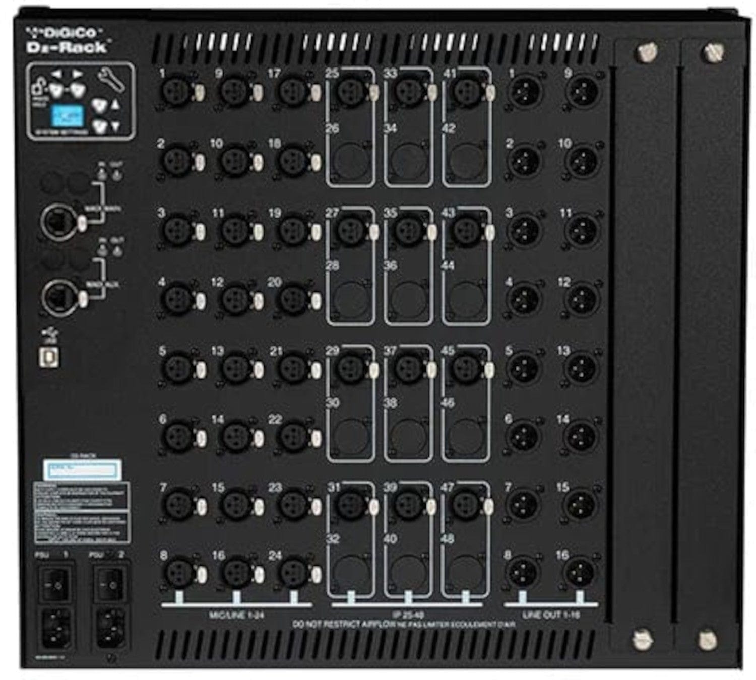 Aes Mod Rack DiGiCo X-D2-DI-C 24-Channel Audio/24-Channel AES D2 Rack with CAT6 MADI ...