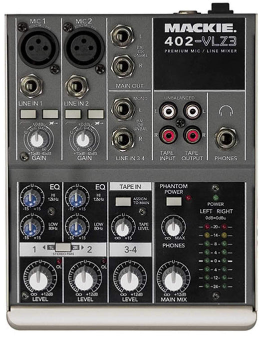 Mackie 402-VLZ3 4Ch Mixer with 2 XDR MicPres & EQ - Solotech