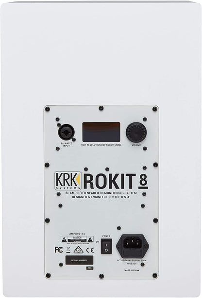 KRK RP8G4 Rokit White Noise 8-Inch Powered Studio Monitor (In White) - PSSL ProSound and Stage Lighting