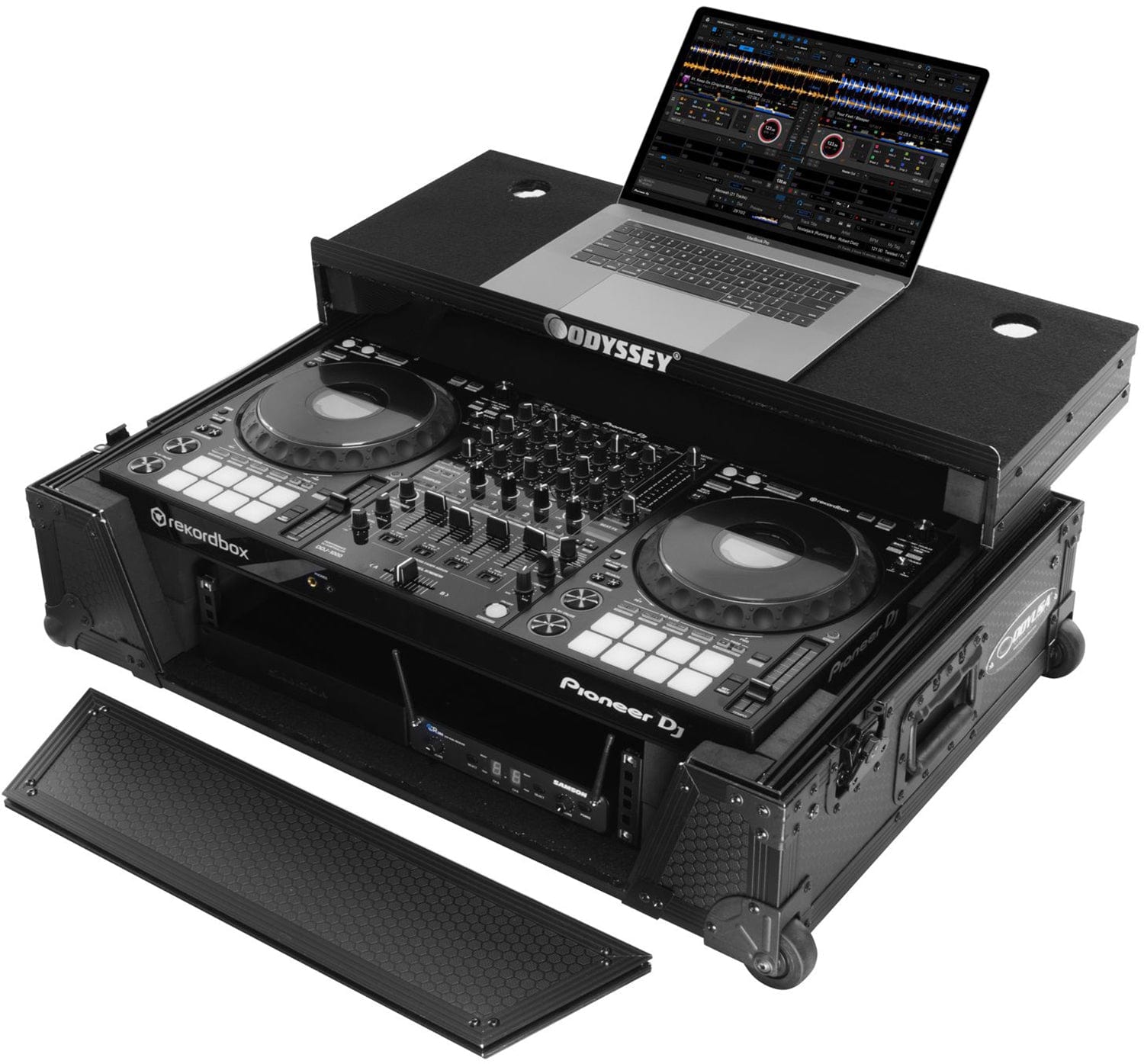 Odyssey 810240 Custom Fit for Pioneer DDJ-1000 Industrial Board Glide Style 2U Case - PSSL ProSound and Stage Lighting