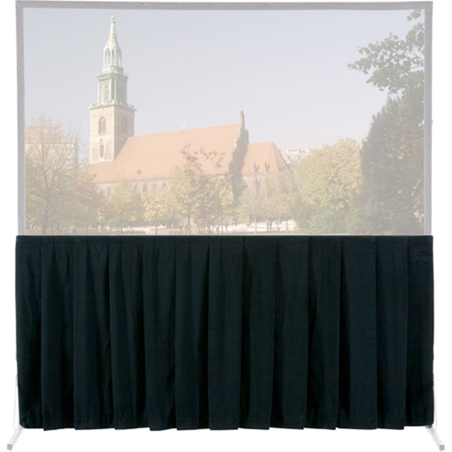 Da-Lite 81025 Black Bottom Skirt Drape for 10 Ft x 13 Ft Fast-Fold Screen - Solotech