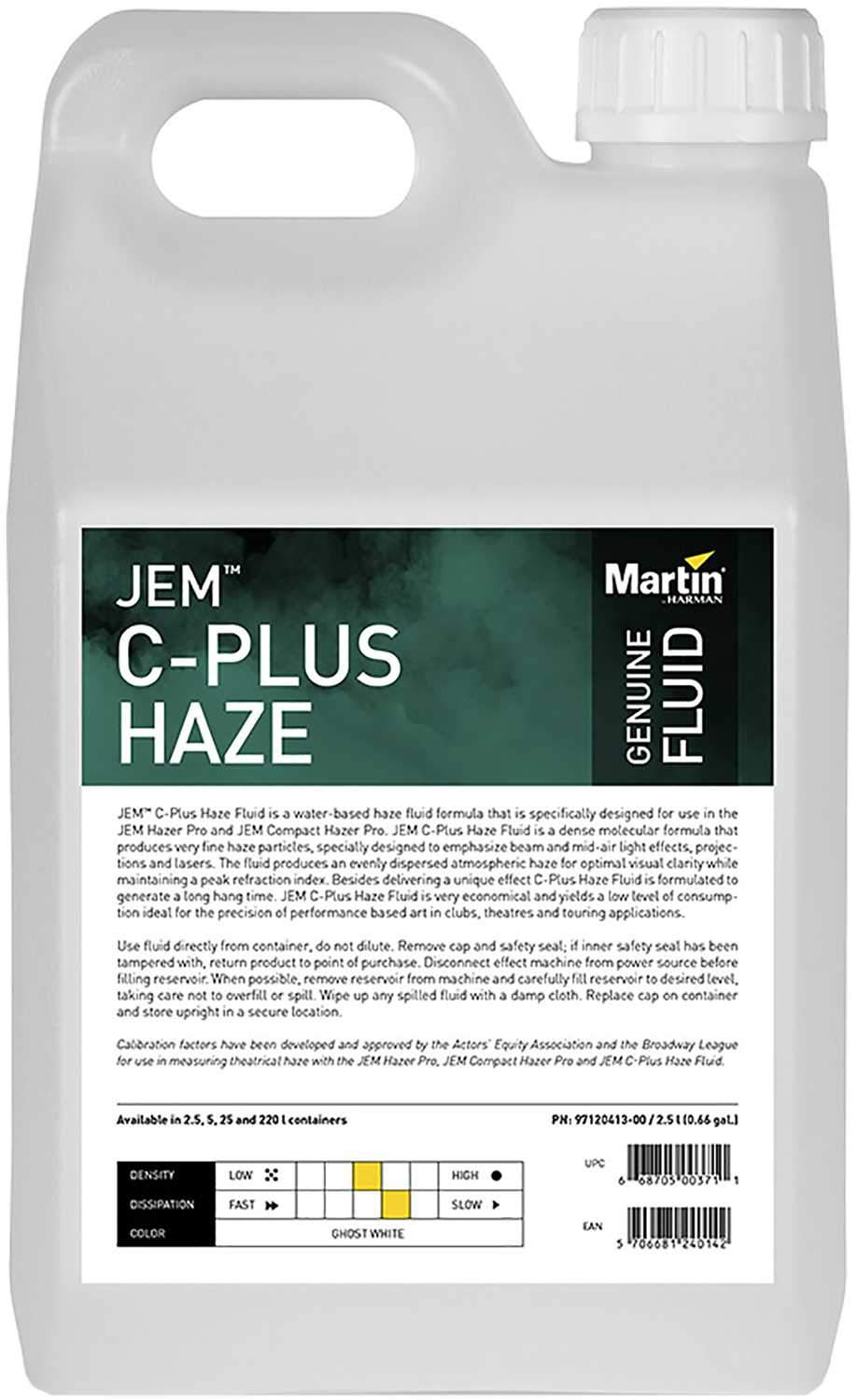 Martin JEM C-Plus Haze Fluid 2.5L - ProSound and Stage Lighting