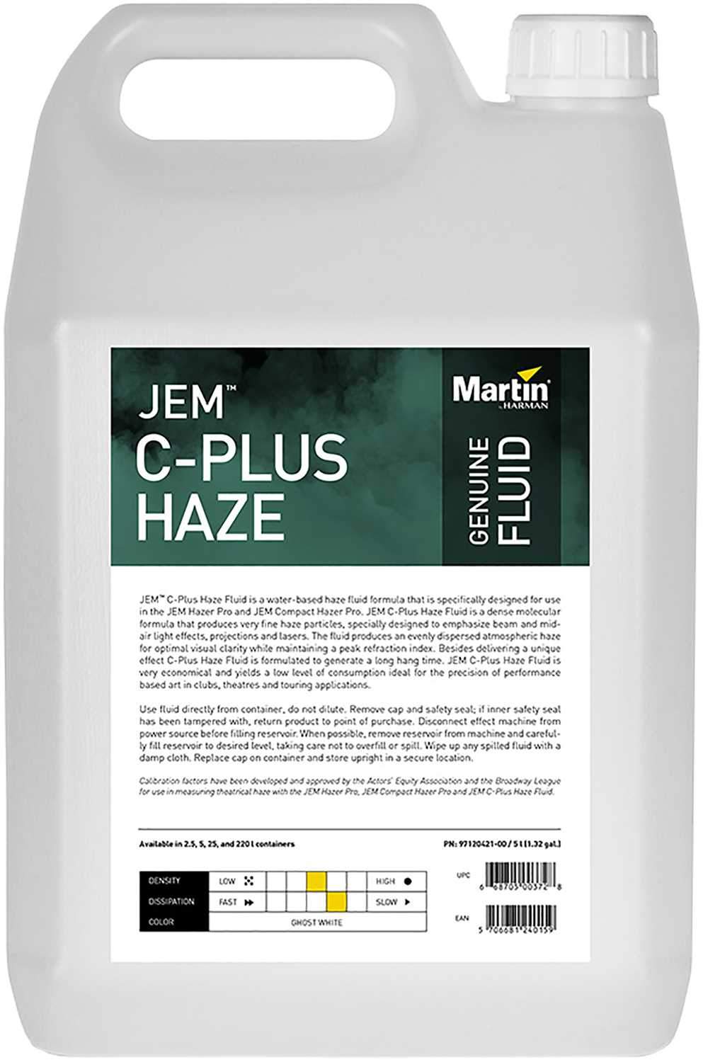 Martin JEM C-Plus Haze Fluid 5L - ProSound and Stage Lighting