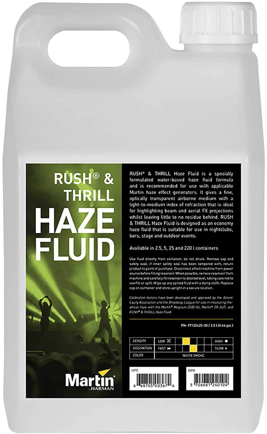 Martin RUSH and THRILL Haze Fluid 2.5L - ProSound and Stage Lighting