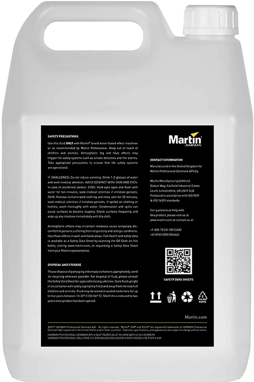 Martin JEM Low-Fog Fluid 5L - ProSound and Stage Lighting