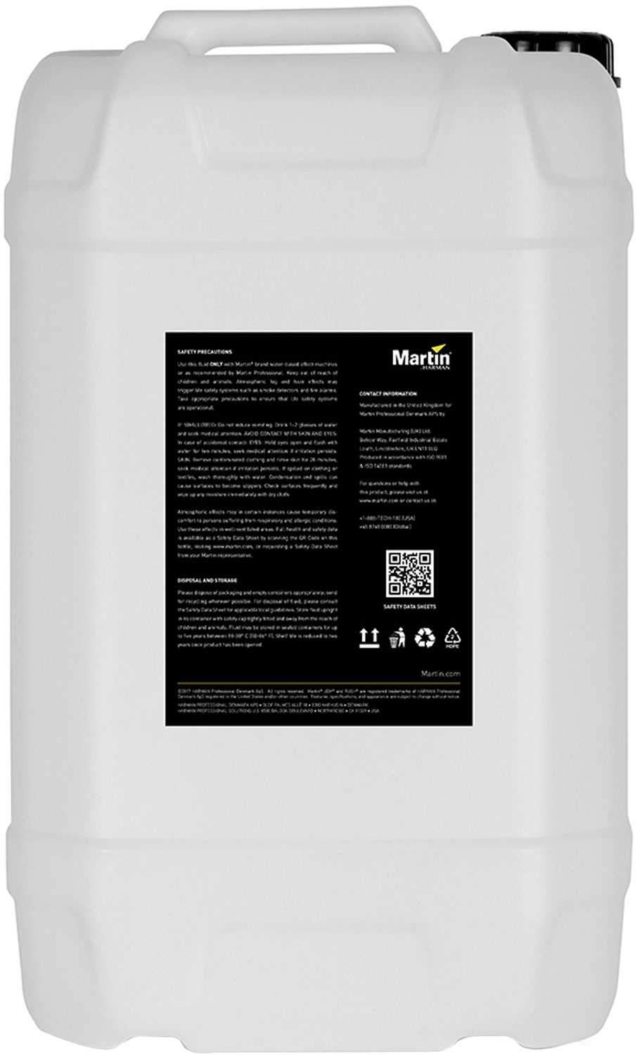 Martin JEM High Density Low-Fog Fluid 25L - ProSound and Stage Lighting