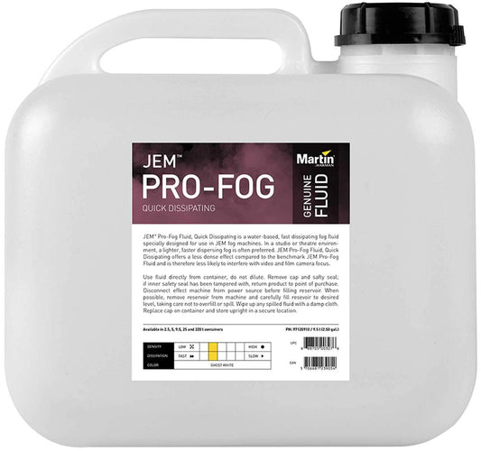 Martin JEM Pro-Fog Fluid Quick Dissipating 9.5L - ProSound and Stage Lighting