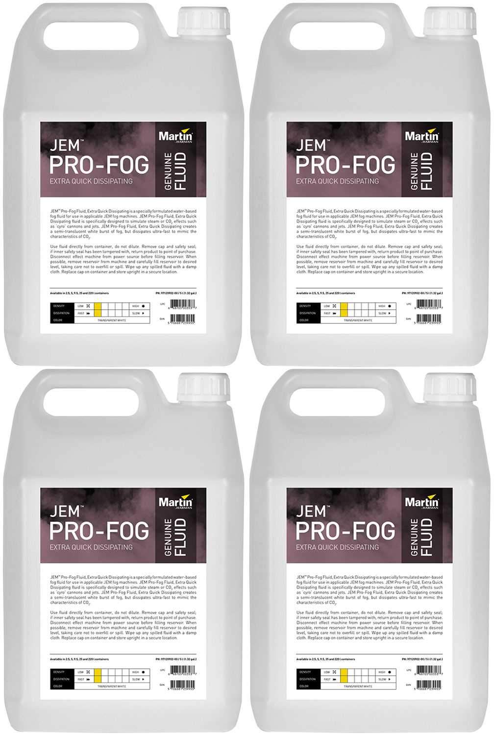 Martin JEM Pro-Fog Fluid Extra Quick Dissipating 4x5L - ProSound and Stage Lighting