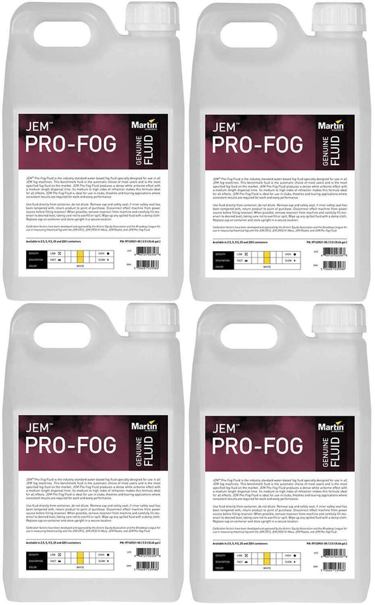 Martin JEM Pro-Fog Fluid 4-Pack 2.5L (.66 Gal) - Solotech