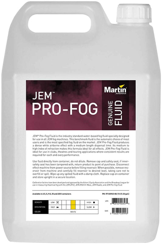 Martin JEM Pro-Fog Fluid 5L - ProSound and Stage Lighting