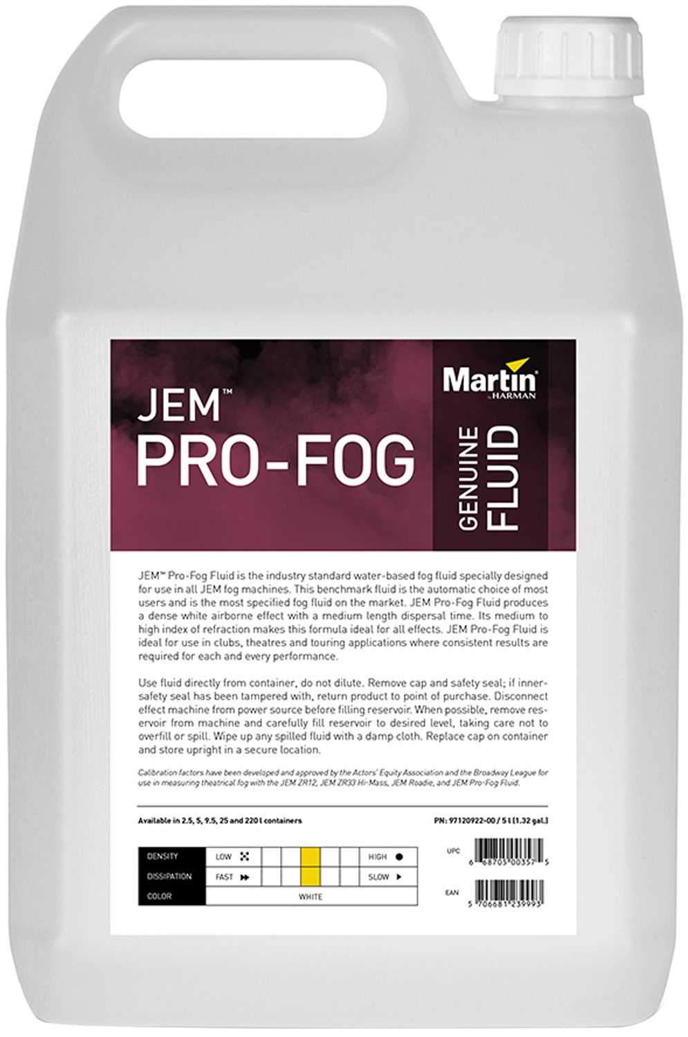Martin JEM Pro-Fog Fluid 4x5L - ProSound and Stage Lighting