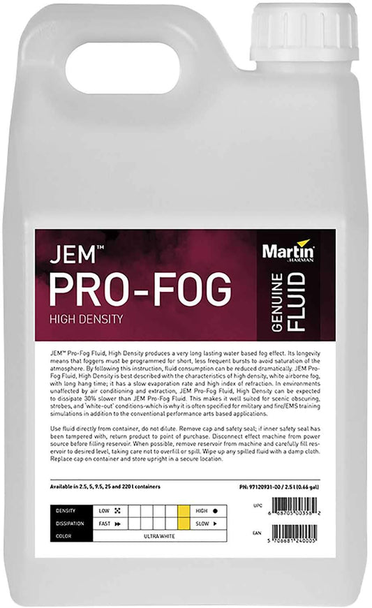 Martin JEM Pro-Fog Fluid High Density 2.5L - ProSound and Stage Lighting