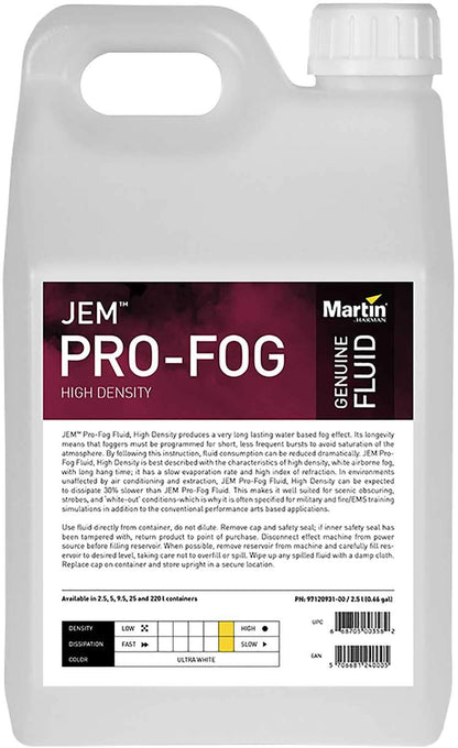 Martin JEM Pro-Fog Fluid High Density 4x2.5L - ProSound and Stage Lighting