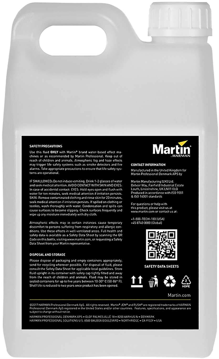 Martin JEM Pro-Fog Fluid High Density 4x2.5L - ProSound and Stage Lighting