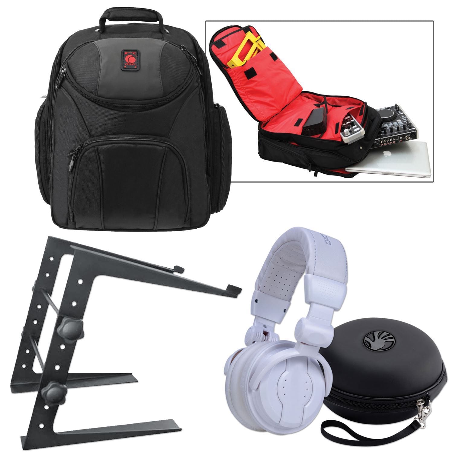 Pro Dj Headphones Backpack Laptop Stand Pack - Solotech