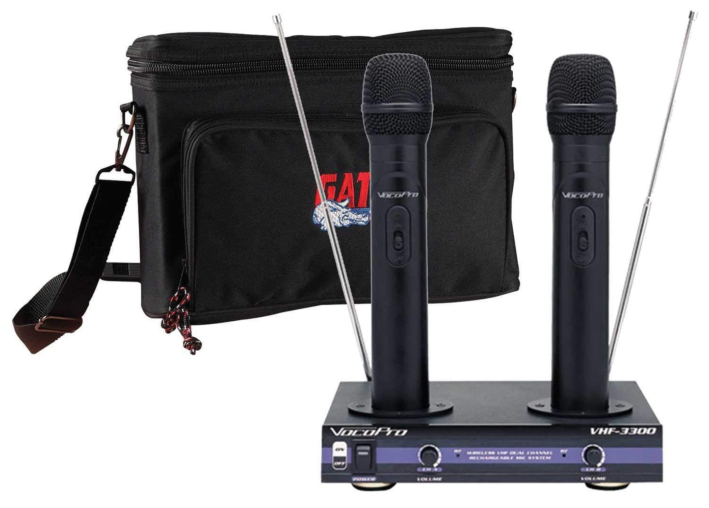 VocoPro Dual Handheld Rechargeable Vocal Mic with Bag - ProSound and Stage Lighting