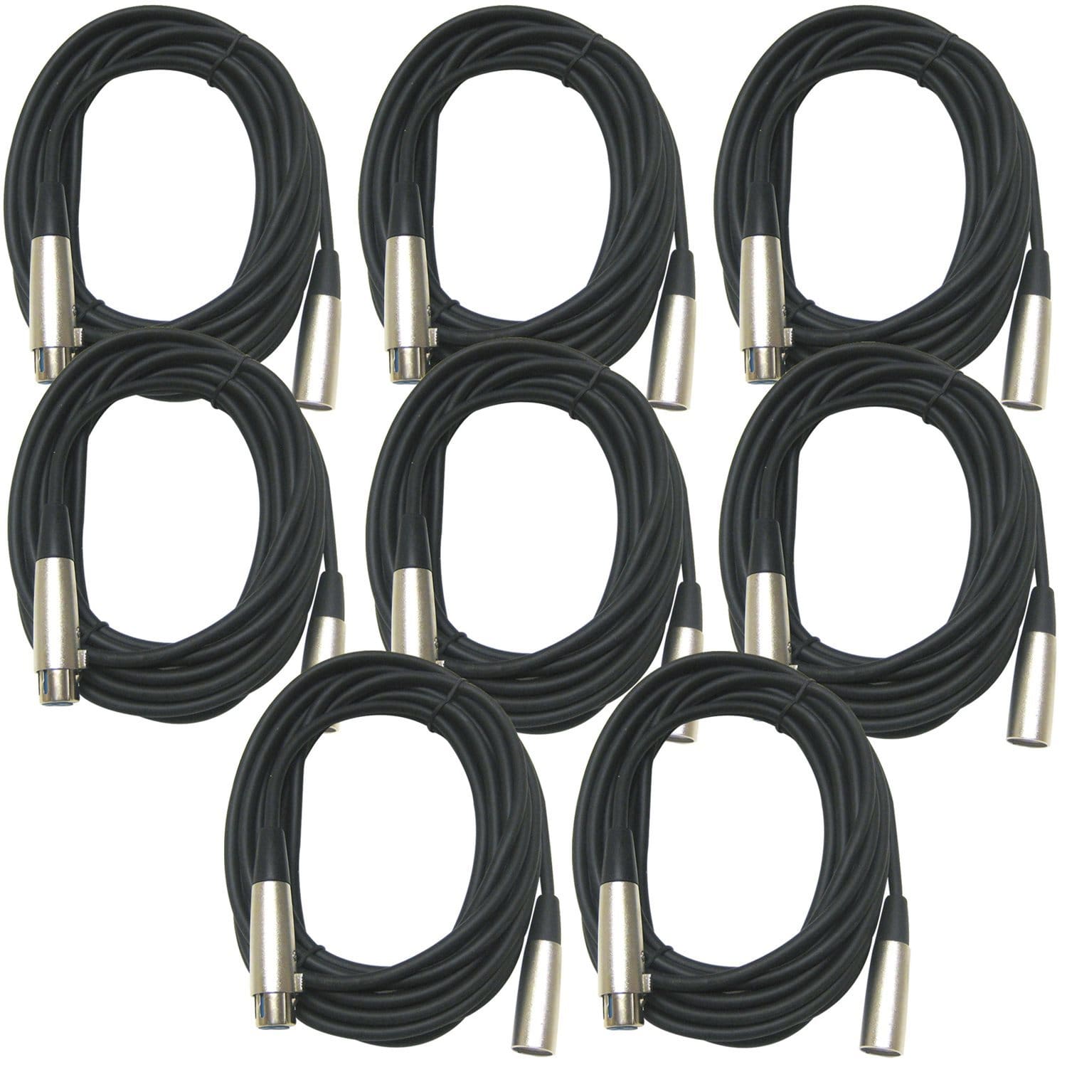 Microphone Cable 20ft XLR to XLR 8-Pack - Solotech