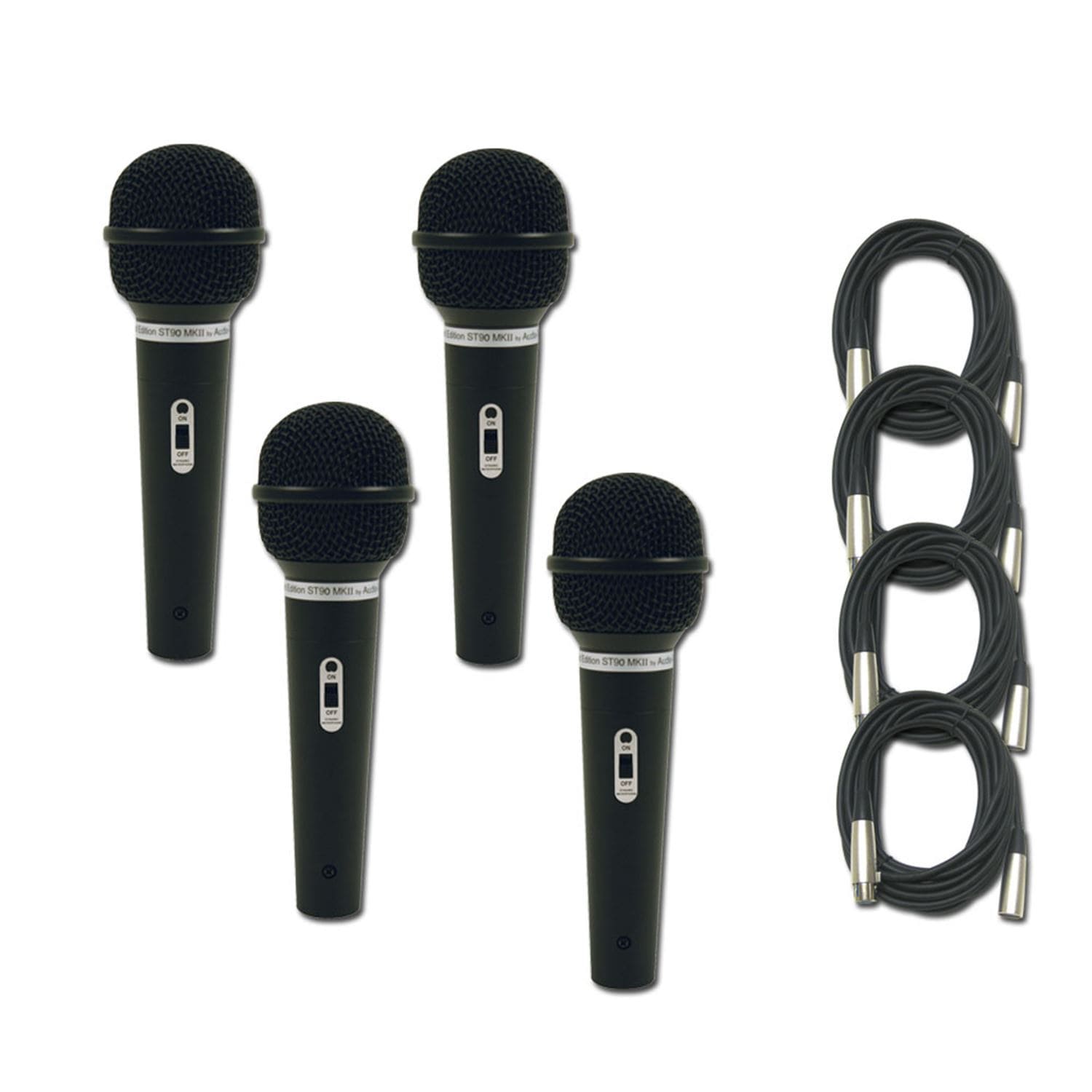 Pro ST90MKII Vocal Mic And Mic Cable Four Pack - Solotech