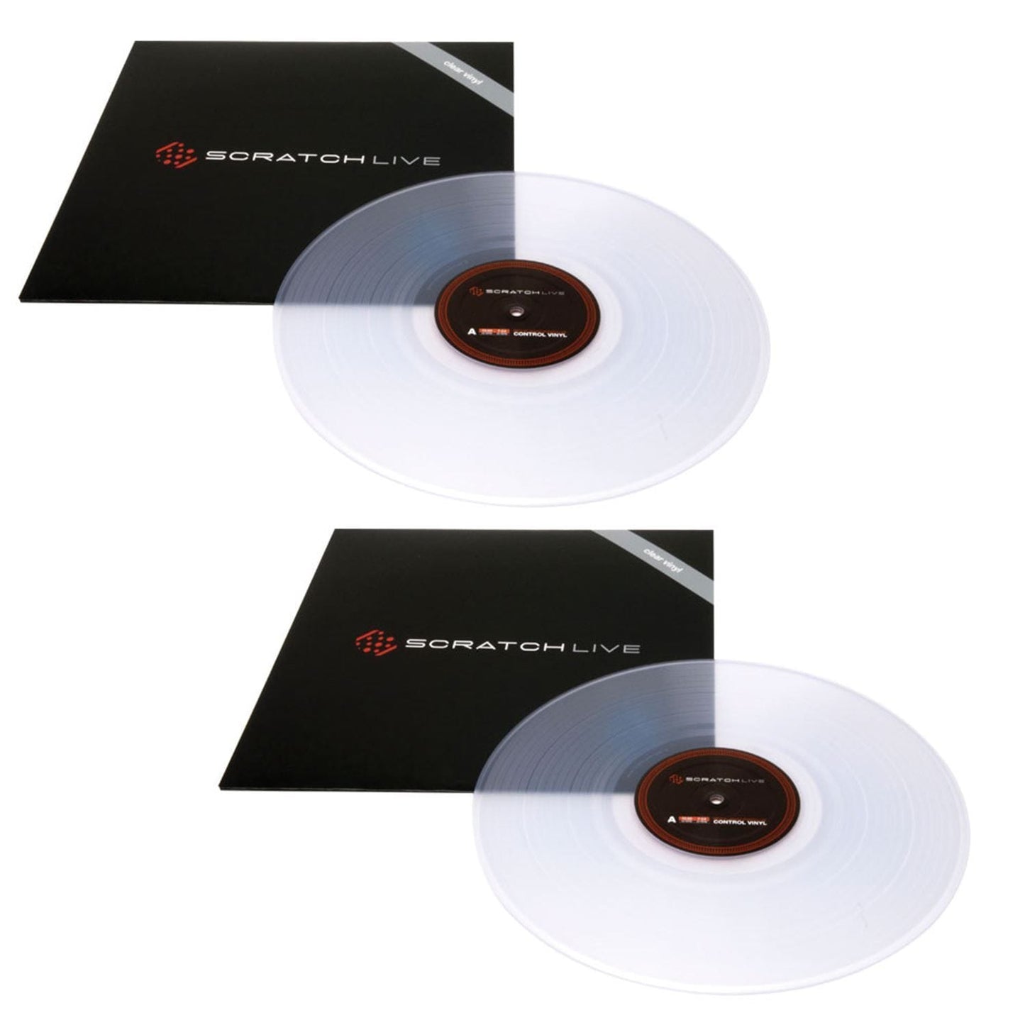 Rane Serato Time Coded Vinyl Twin Pack - Clear - Solotech