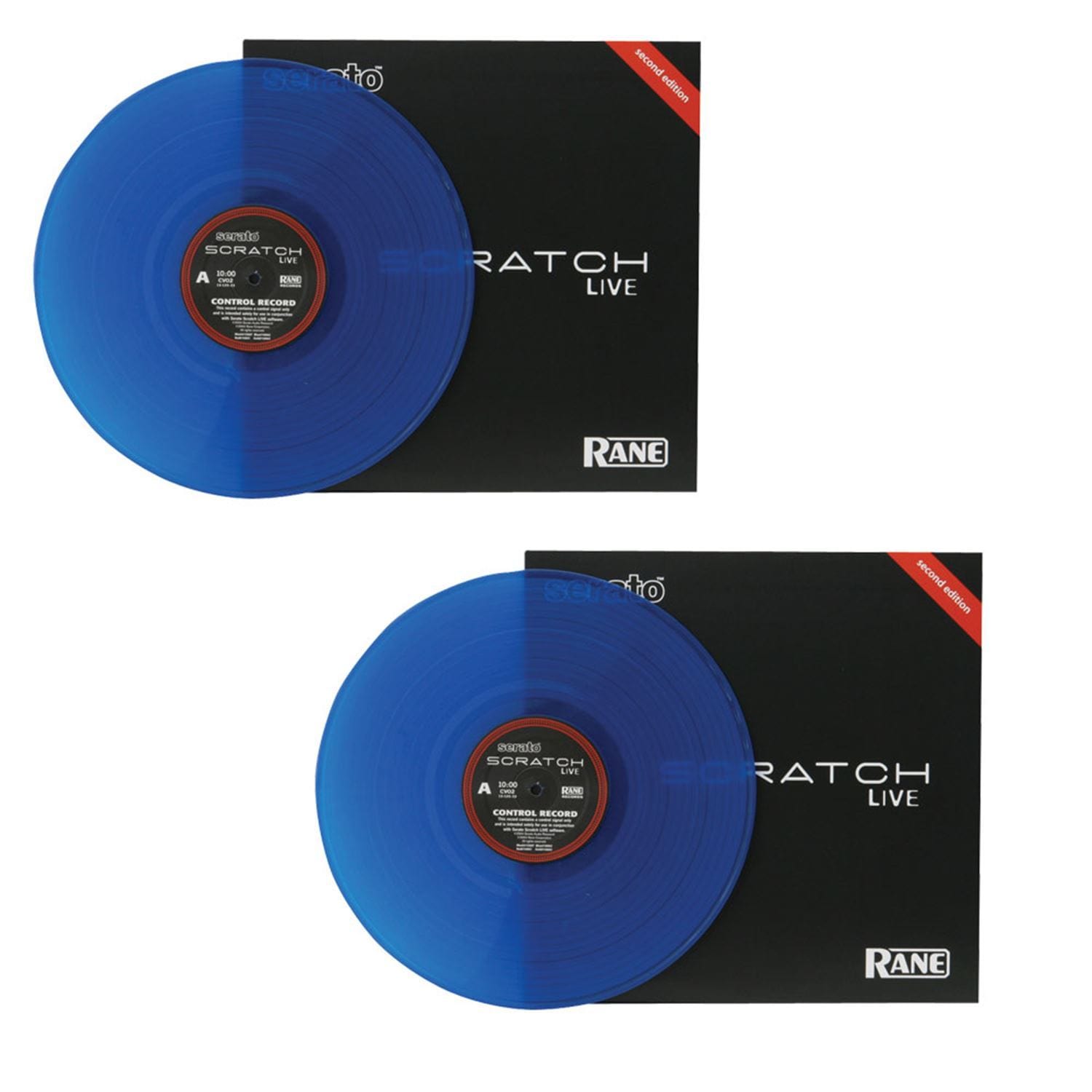 Rane Serato Time Coded Vinyl Twin Pack - Blue - Solotech