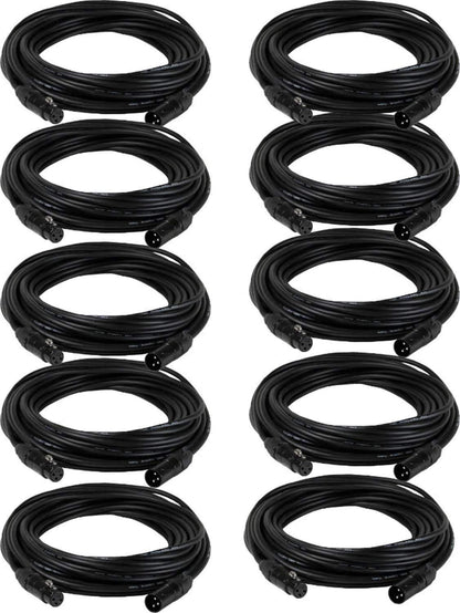 10ft 3-Pin DMX Lighting Cable 10-Pack - ProSound and Stage Lighting