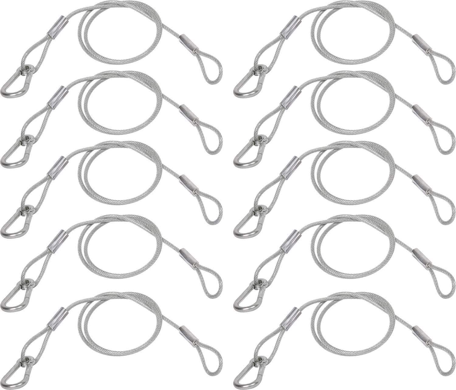 Solena Professional Lighting Safety Cable 10-Pack - ProSound and Stage Lighting