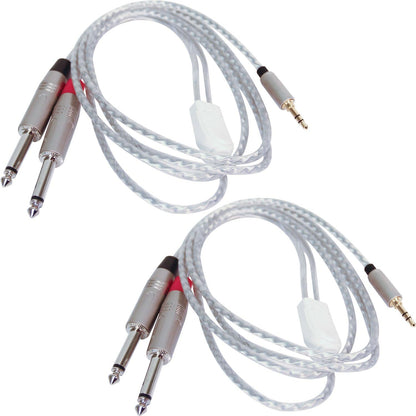 5ft Audio Cable 1/8" TRS to Dual 1/4" TS Pair - PSSL ProSound and Stage Lighting