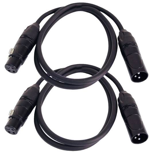 3ft 3-Pin DMX Lighting Cable Pair - ProSound and Stage Lighting