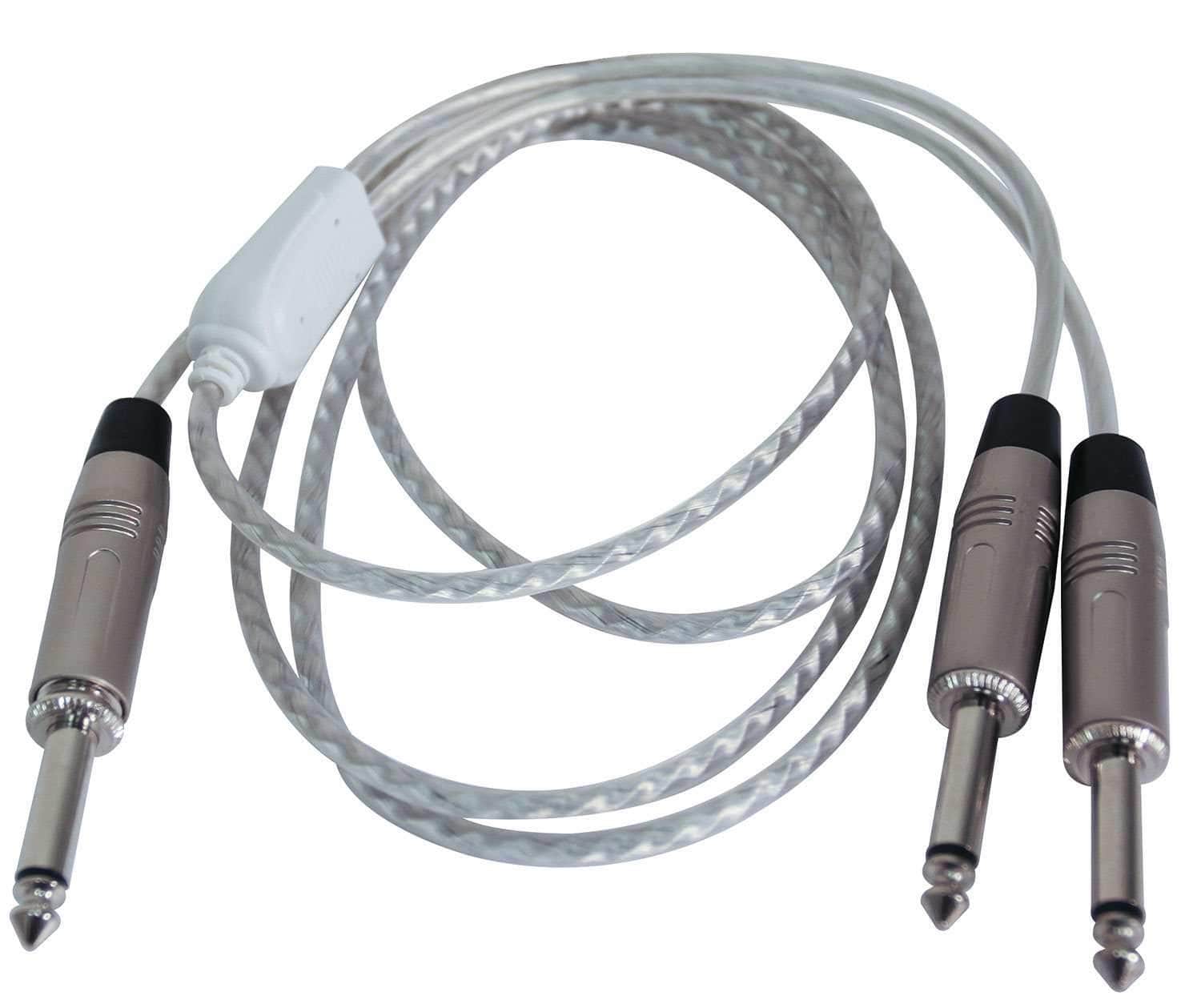 5ft Audio Cable 1/4" TS to Dual 1/4" TS Pair - PSSL ProSound and Stage Lighting