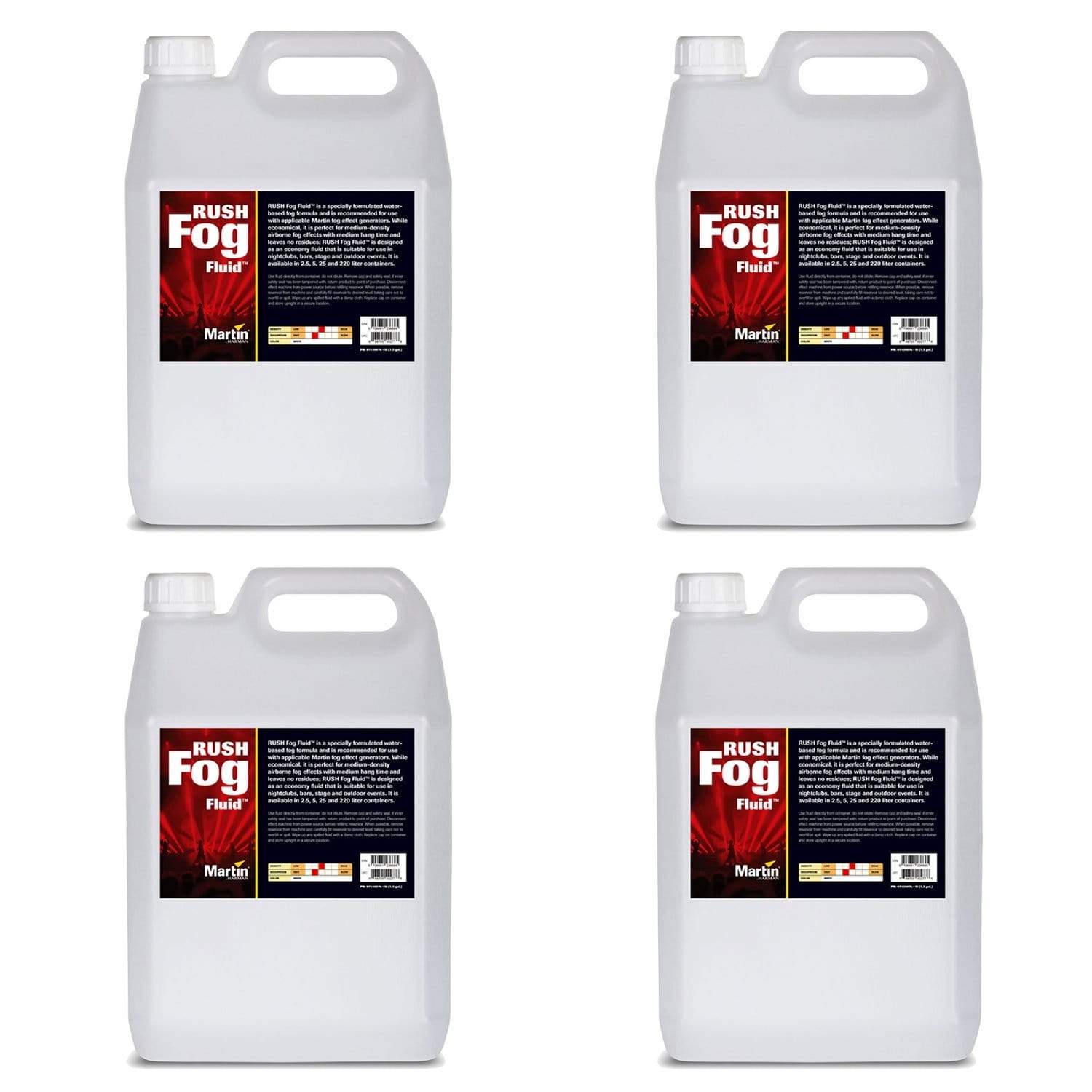 Martin RUSH Fog Fluid Water-Based 5L 4-Pack - Solotech