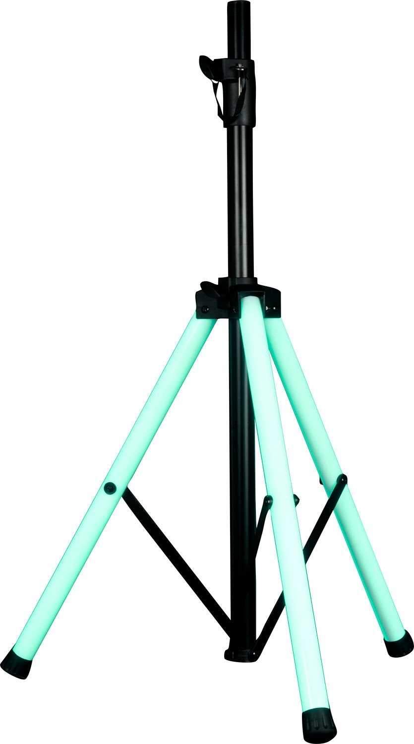 American Audio LED Light-Up Speaker Stands with White Gator Scrims - ProSound and Stage Lighting