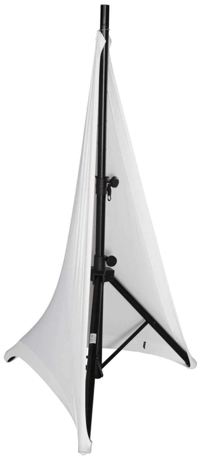 Gator Frameworks Speaker Stand Set with White Covers and Bag - ProSound and Stage Lighting