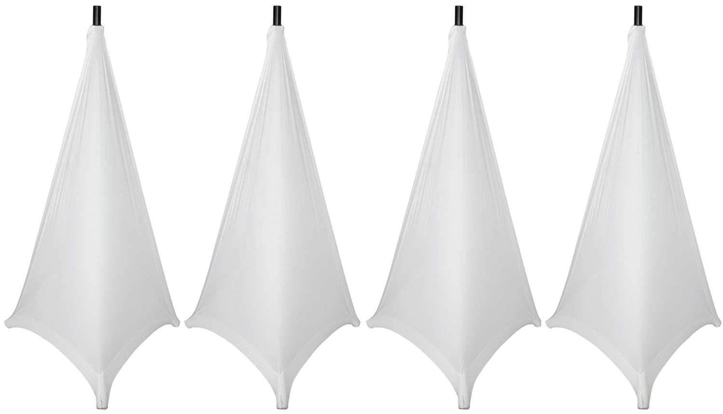 Gator 2-Sided Stretch Speaker Stand Cover 4-Pack White - ProSound and Stage Lighting