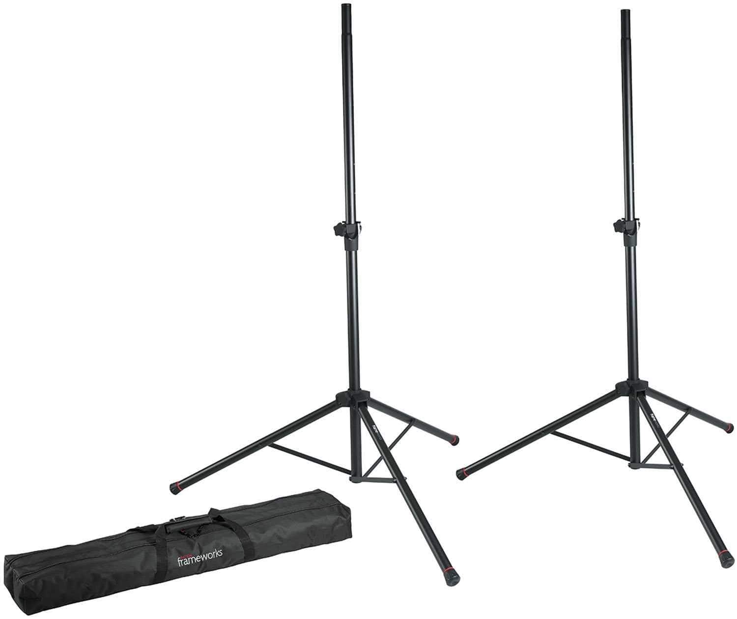 Gator Speaker Stands with 15" Speaker Stretch Covers Black - PSSL ProSound and Stage Lighting