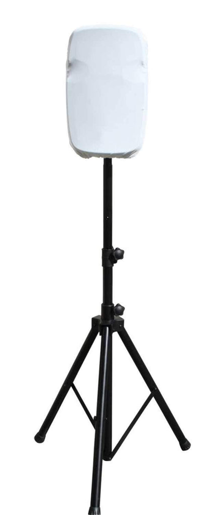 Gator Speaker Stands with 15" Speaker Stretch Covers White - PSSL ProSound and Stage Lighting