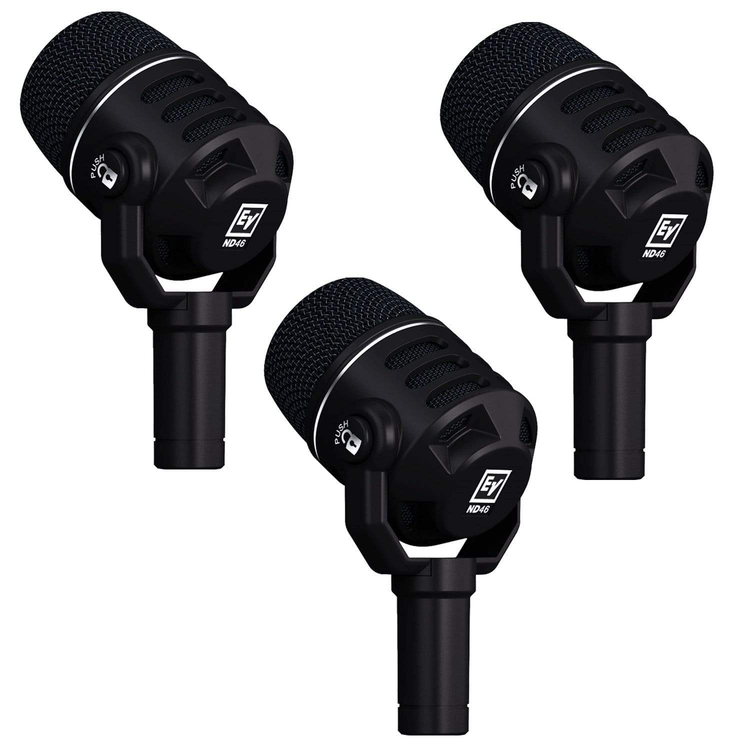 Electro-Voice ND46 Supercardioid Dynamic Instrument & Drum Mic 3-Pack