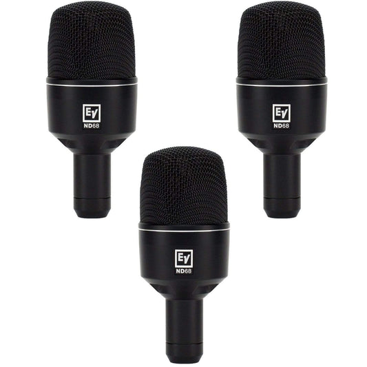 Electro-Voice ND68 Supercardioid Kick Drum Mic 3-Pack - ProSound and Stage Lighting