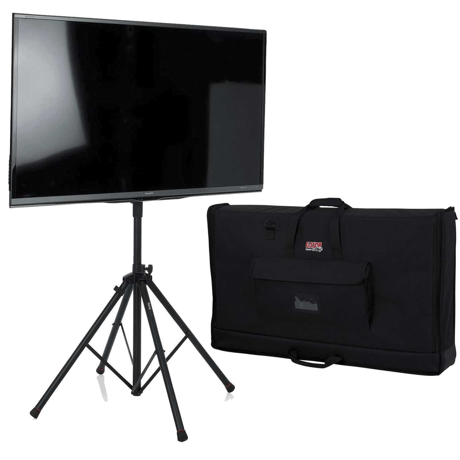 Gator GFW-AV-LCD-15 Quad Leg Stand with LCD Tote LG Transport Bag - ProSound and Stage Lighting