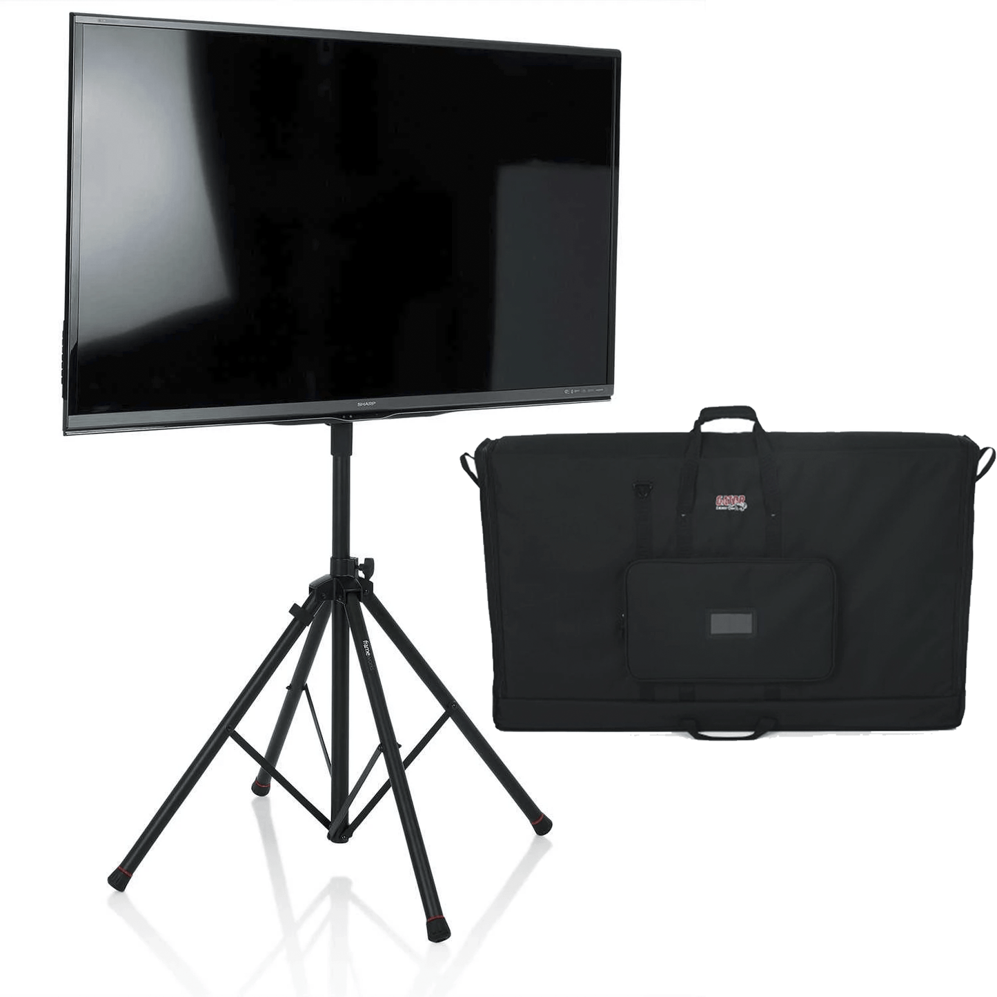 Gator GFW-AV-LCD-15 Quad Leg Stand with LCD Tote 50 Transport Bag - Solotech