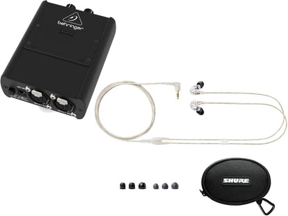 Shure SE215 In-Ear Earphones with In-Ear Monitor Amplifier - Solotech