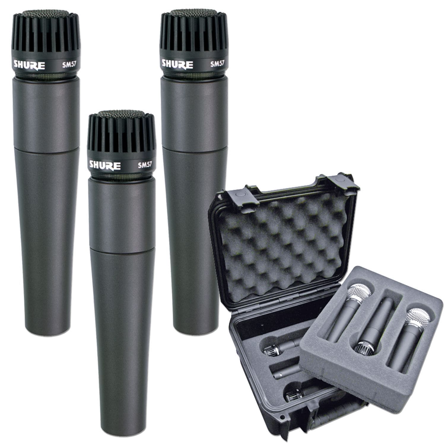 Shure 3 x SM57 And Tour Grade Mic Case Pack - Solotech