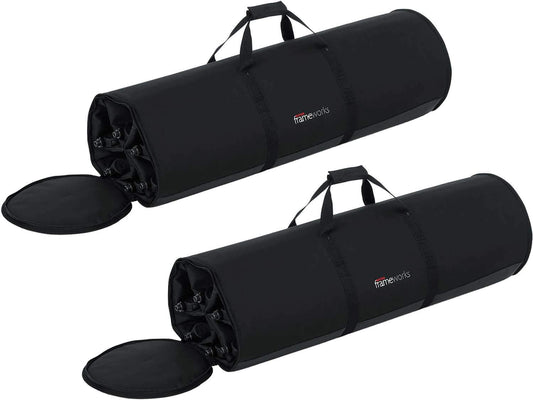 Gator Frameworks Carry Bag for 6 Mic Stands 2-Pack - ProSound and Stage Lighting