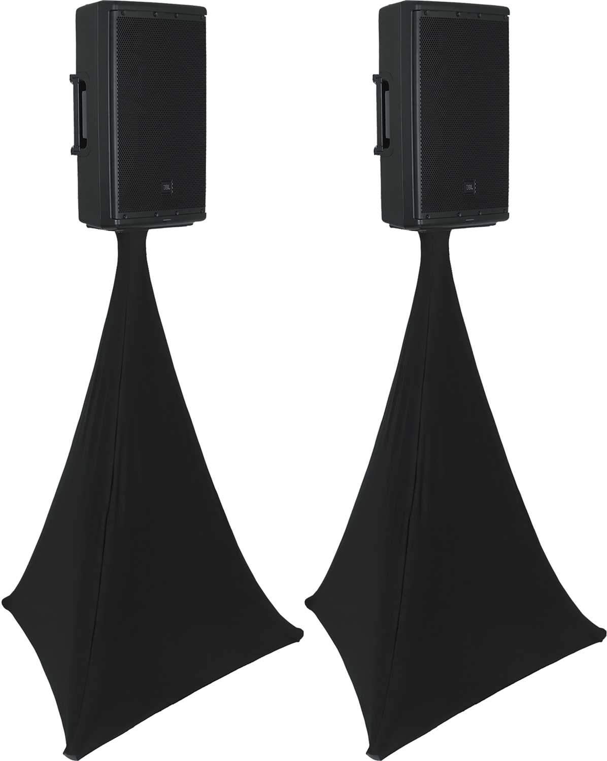 Gator GFW-TRIPODSCRIMB Frameworks Tripod 360 Stand Black Scrim Pair - ProSound and Stage Lighting