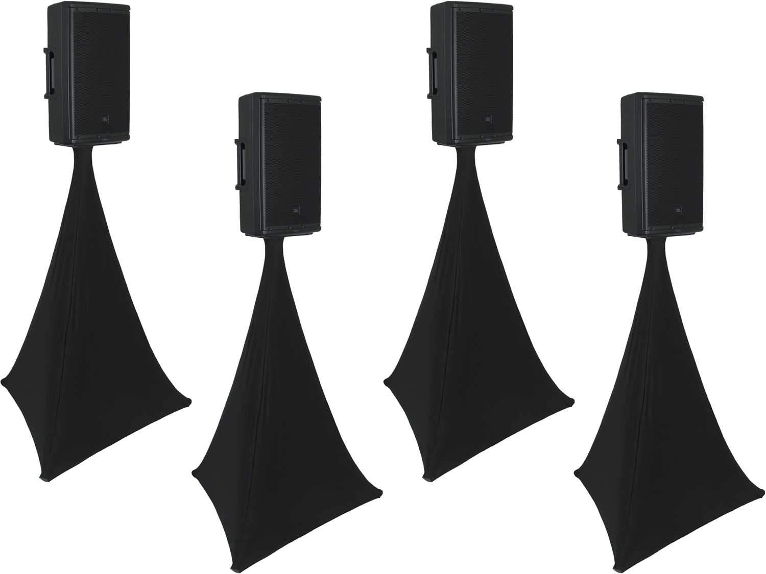 Gator GFW-TRIPODSCRIMB Frameworks Tripod 360 Stand Black Scrim 4-Pack - ProSound and Stage Lighting